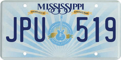 MS license plate JPU519