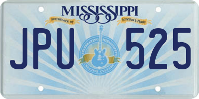 MS license plate JPU525
