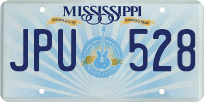 MS license plate JPU528