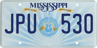 MS license plate JPU530