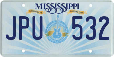 MS license plate JPU532