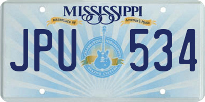 MS license plate JPU534