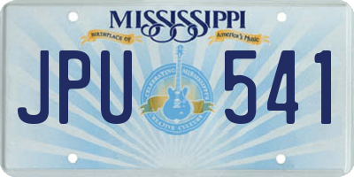 MS license plate JPU541