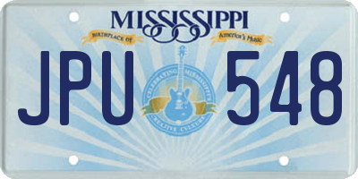 MS license plate JPU548