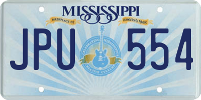 MS license plate JPU554