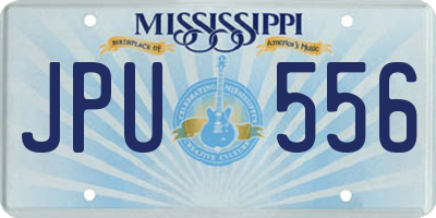 MS license plate JPU556