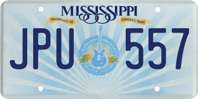 MS license plate JPU557