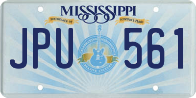 MS license plate JPU561