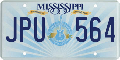 MS license plate JPU564