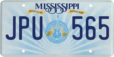 MS license plate JPU565