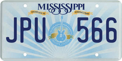 MS license plate JPU566