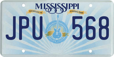 MS license plate JPU568