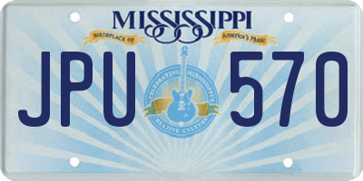 MS license plate JPU570
