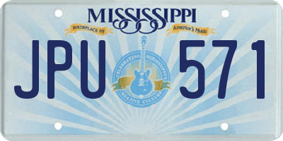 MS license plate JPU571