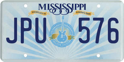 MS license plate JPU576