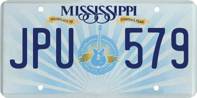 MS license plate JPU579