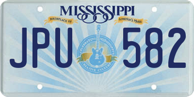 MS license plate JPU582