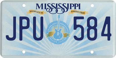 MS license plate JPU584