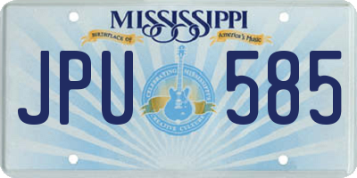 MS license plate JPU585