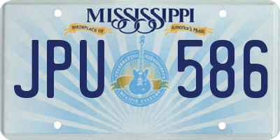 MS license plate JPU586