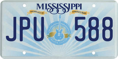 MS license plate JPU588