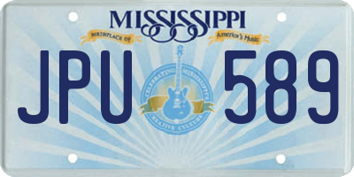 MS license plate JPU589