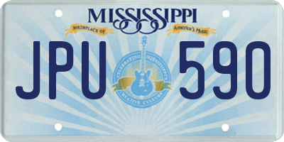 MS license plate JPU590