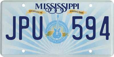 MS license plate JPU594