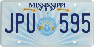 MS license plate JPU595