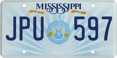 MS license plate JPU597
