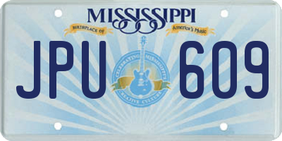 MS license plate JPU609