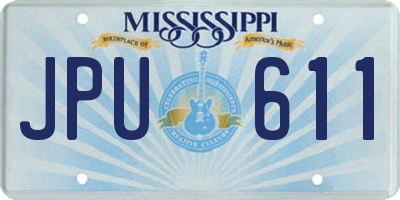 MS license plate JPU611