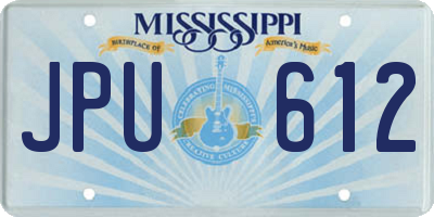 MS license plate JPU612