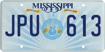 MS license plate JPU613