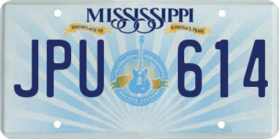 MS license plate JPU614