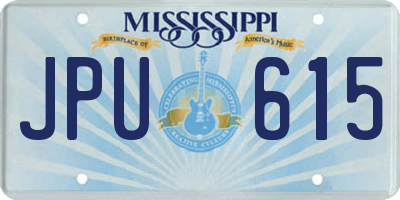 MS license plate JPU615