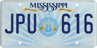 MS license plate JPU616