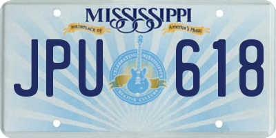 MS license plate JPU618