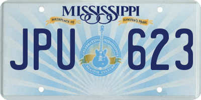 MS license plate JPU623
