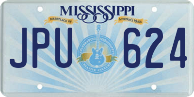 MS license plate JPU624
