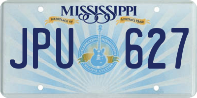 MS license plate JPU627