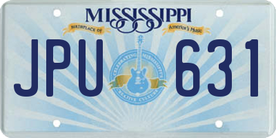 MS license plate JPU631