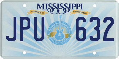 MS license plate JPU632