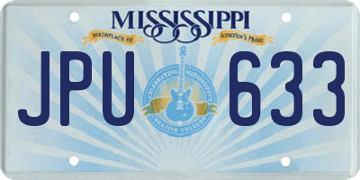 MS license plate JPU633