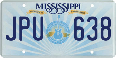 MS license plate JPU638