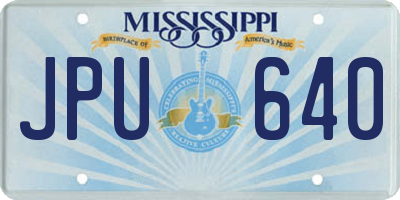 MS license plate JPU640