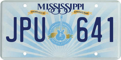 MS license plate JPU641