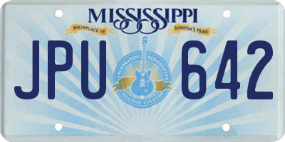 MS license plate JPU642