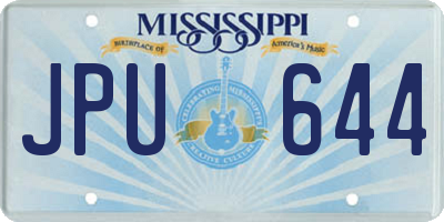 MS license plate JPU644