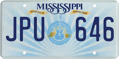 MS license plate JPU646